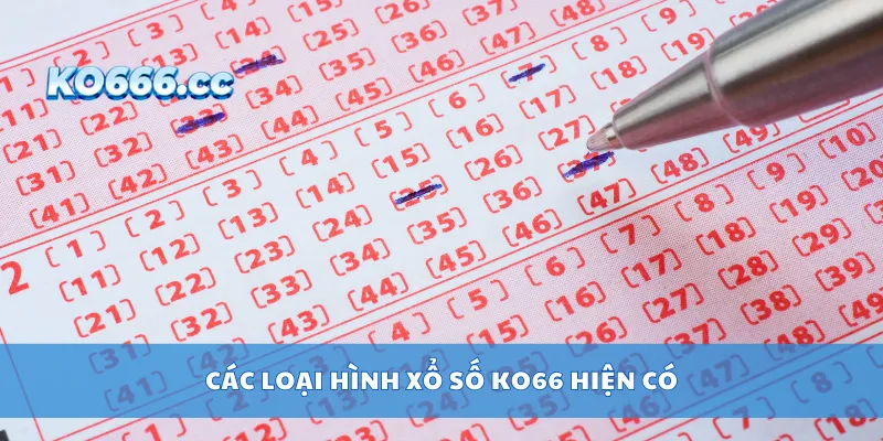 Các loại hình xổ số KO66 hiện có