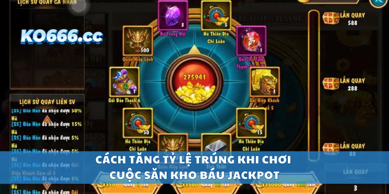 Cách tăng tỷ lệ trúng khi chơi cuộc săn kho báu jackpot