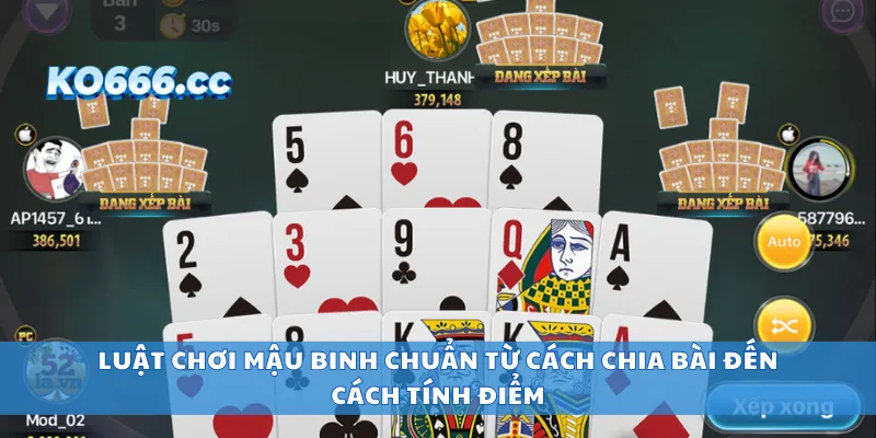 Luật chơi mậu binh chuẩn từ cách chia bài đến cách tính điểm